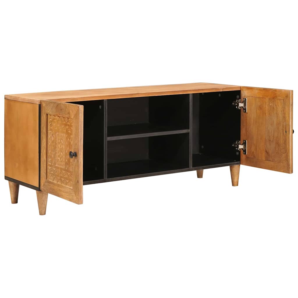 TV-Schränk Hellbraun 105 x 33 x 46 cm massives Mangoholz