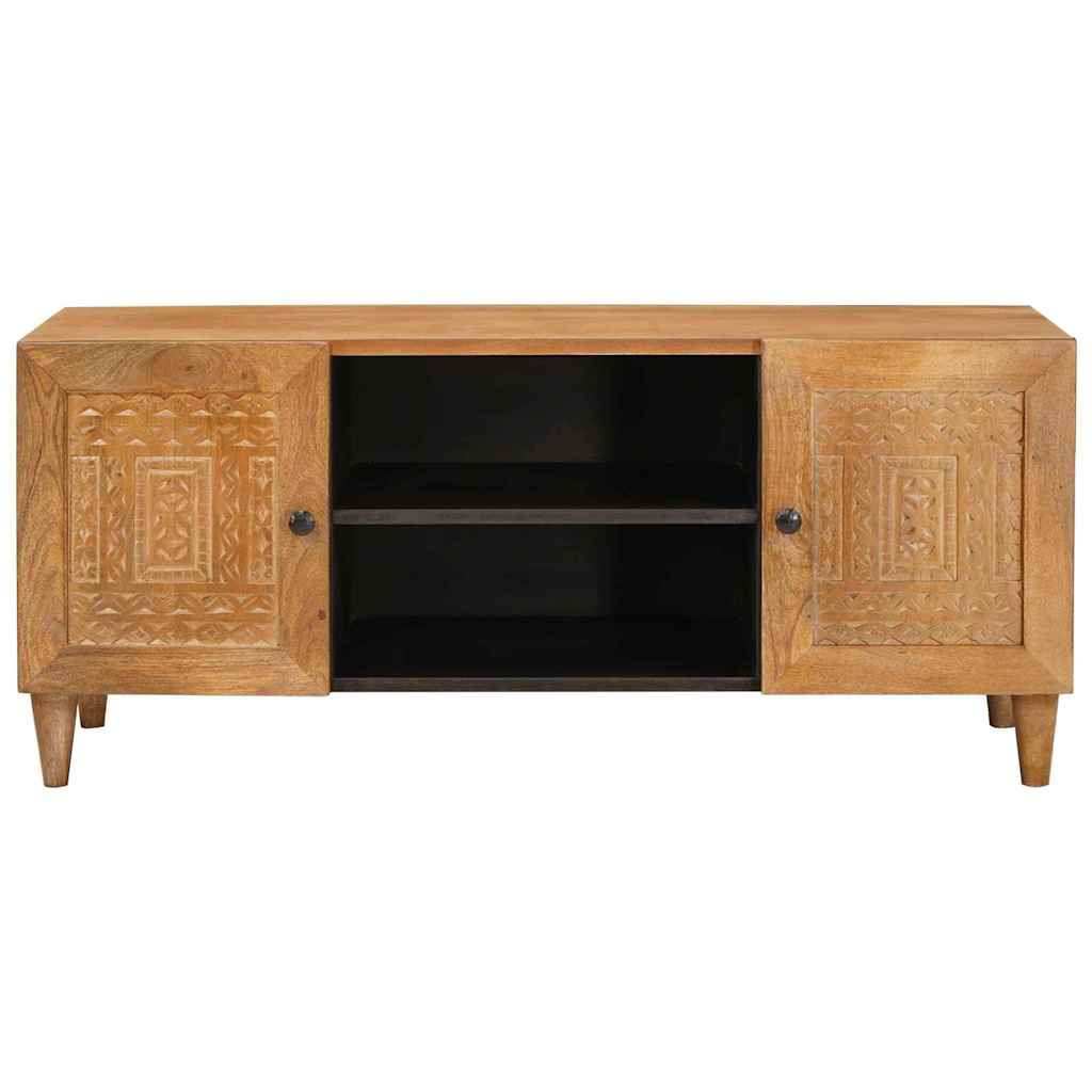 TV-Schränk Hellbraun 105 x 33 x 46 cm massives Mangoholz