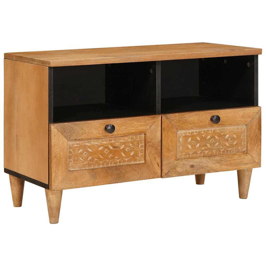 TV-Schränk Hellbraun 70 x 33 x 46 cm massives Mangoholz