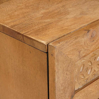 Nachttisch Hellbraun 50 x 33 x 60 cm massives Mangoholz