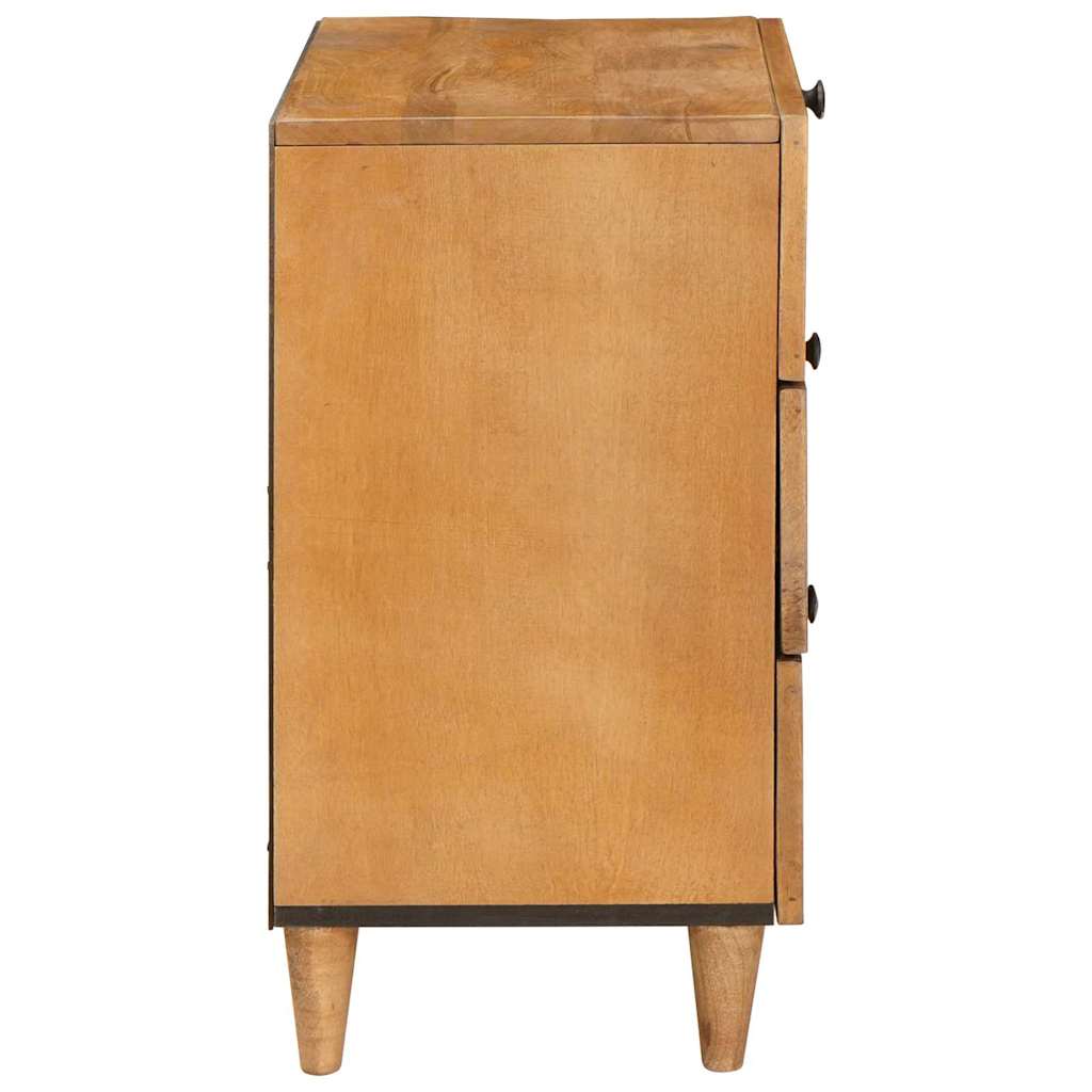 Nachttisch Hellbraun 50 x 33 x 60 cm massives Mangoholz