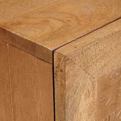 TV-Schränk Hellbraun 105 x 33 x 46 cm massives Mangoholz