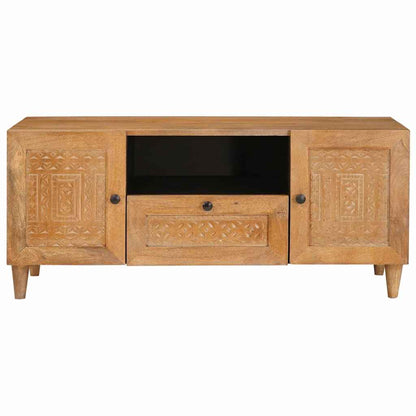 TV-Schränk Hellbraun 105 x 33 x 46 cm massives Mangoholz
