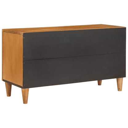 TV-Schränk mit Tür Hellbraun 80 x 33 x 46 cm massives Mangoholz