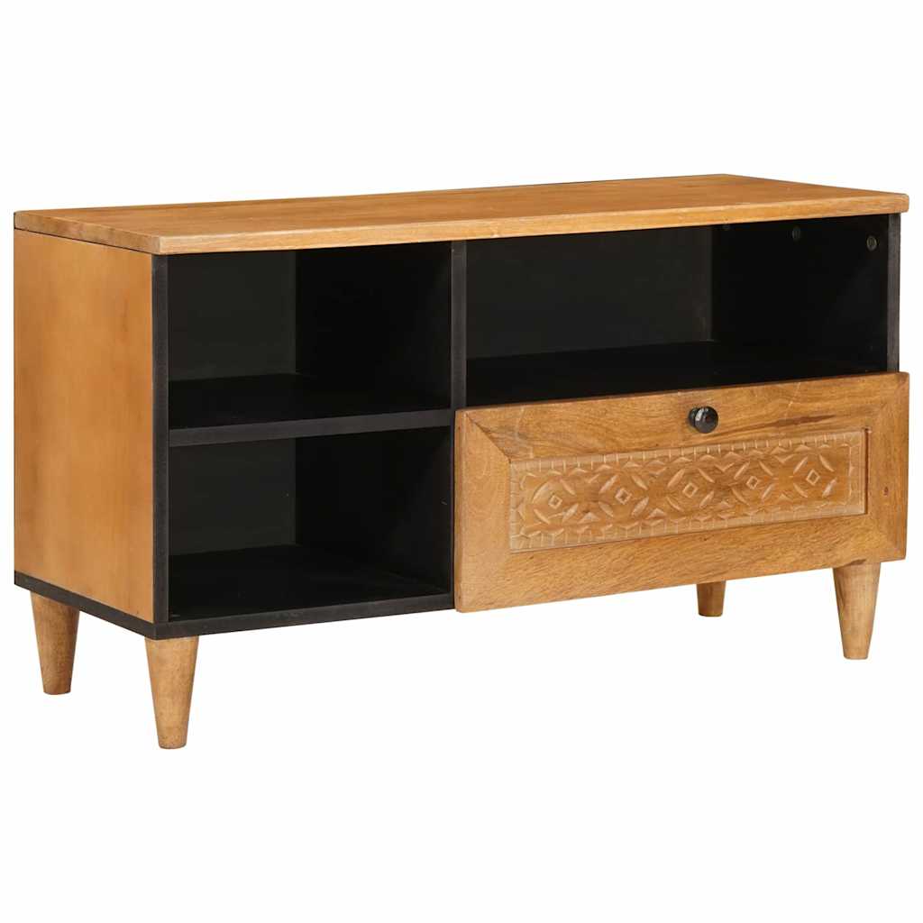 TV-Schränk Hellbraun 80 x 33 x 46 cm massives Mangoholz