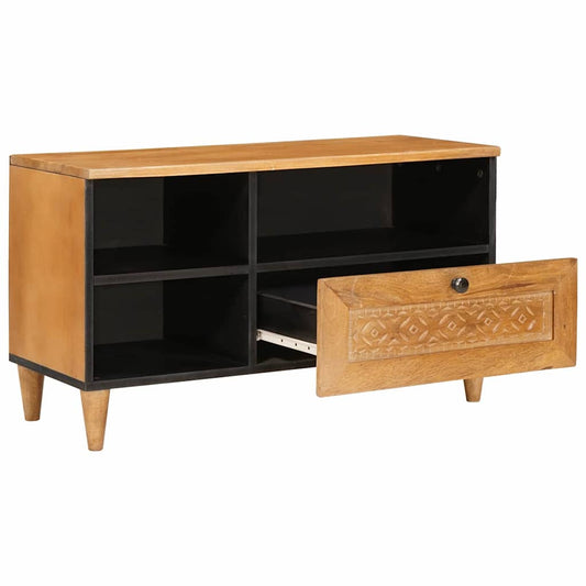 TV-Schränk Hellbraun 80 x 33 x 46 cm massives Mangoholz