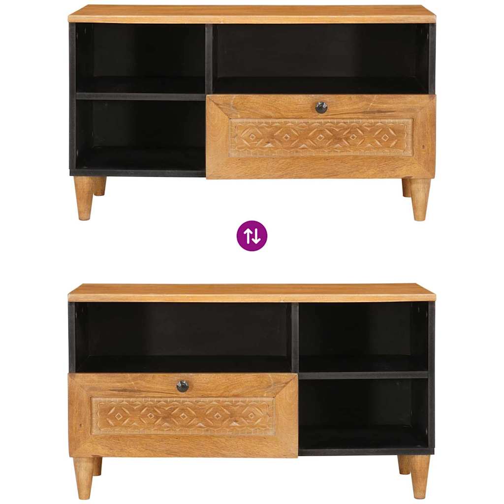 TV-Schränk Hellbraun 80 x 33 x 46 cm massives Mangoholz