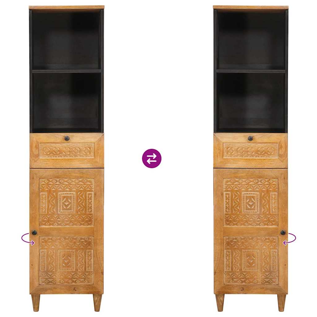 Badezimmer Schrank mit Schubladen Hellbraun 38 x 33,5 x 160 cm