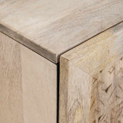 Badezimmer Schrank Weiß 62 x 33 x 58 cm Massives Mango Holz