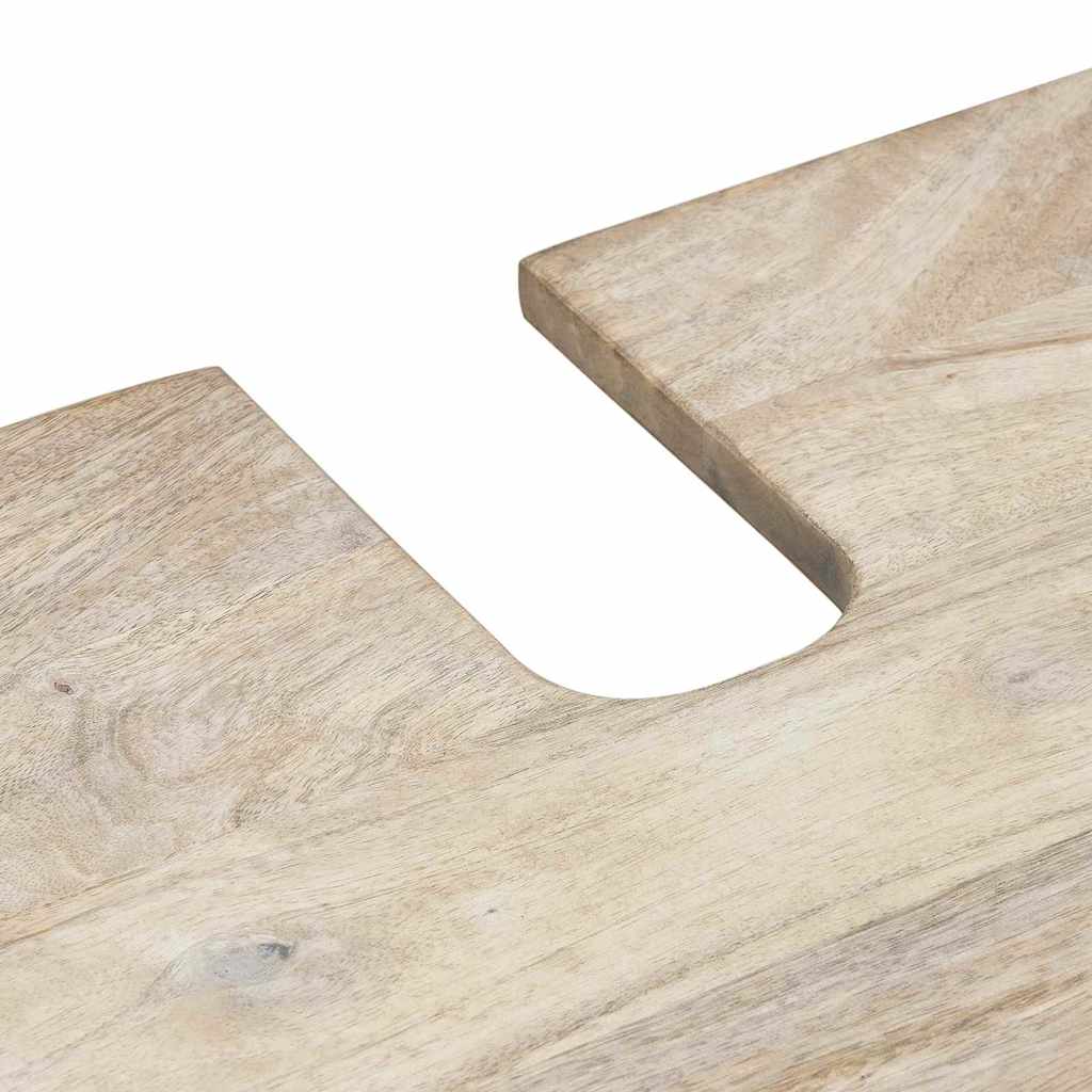 Badezimmer Schrank Weiß 62 x 33 x 58 cm Massives Mango Holz