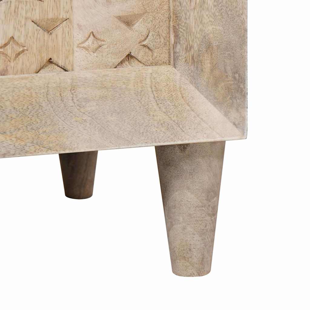 Badezimmer Schrank Weiß 62 x 33 x 58 cm Massives Mango Holz