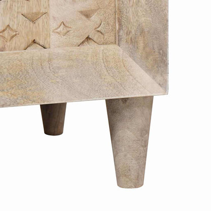 Badezimmer Schrank Weiß 62 x 33 x 58 cm Massives Mango Holz
