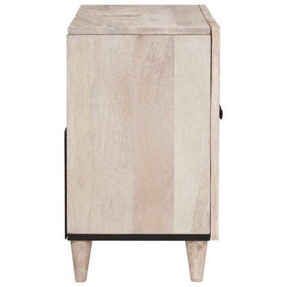 Badezimmer Schrank Weiß 62 x 33 x 58 cm Massives Mango Holz