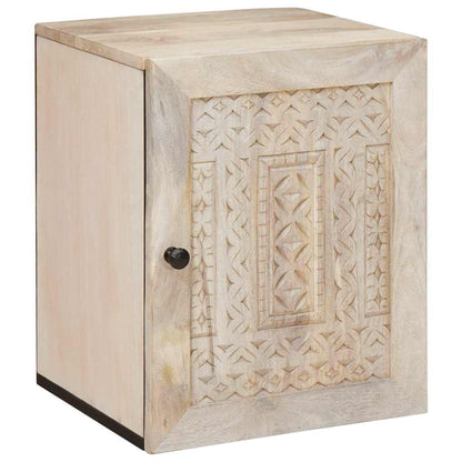 Badezimmer Schrank Weiß 38 x 33,5 x 160 cm Massives Mango Holz