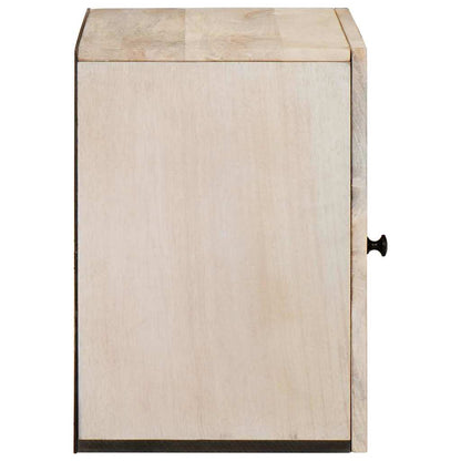 Badezimmer Schrank Weiß 38 x 33,5 x 160 cm Massives Mango Holz