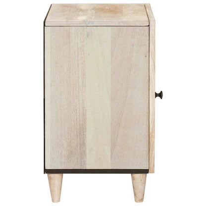 Badezimmer Schrank Weiß 38 x 33,5 x 160 cm Massives Mango Holz