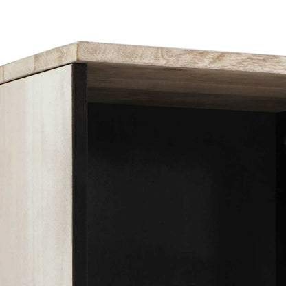 Badezimmer Schrank Weiß 38 x 33,5 x 160 cm Massives Mango Holz
