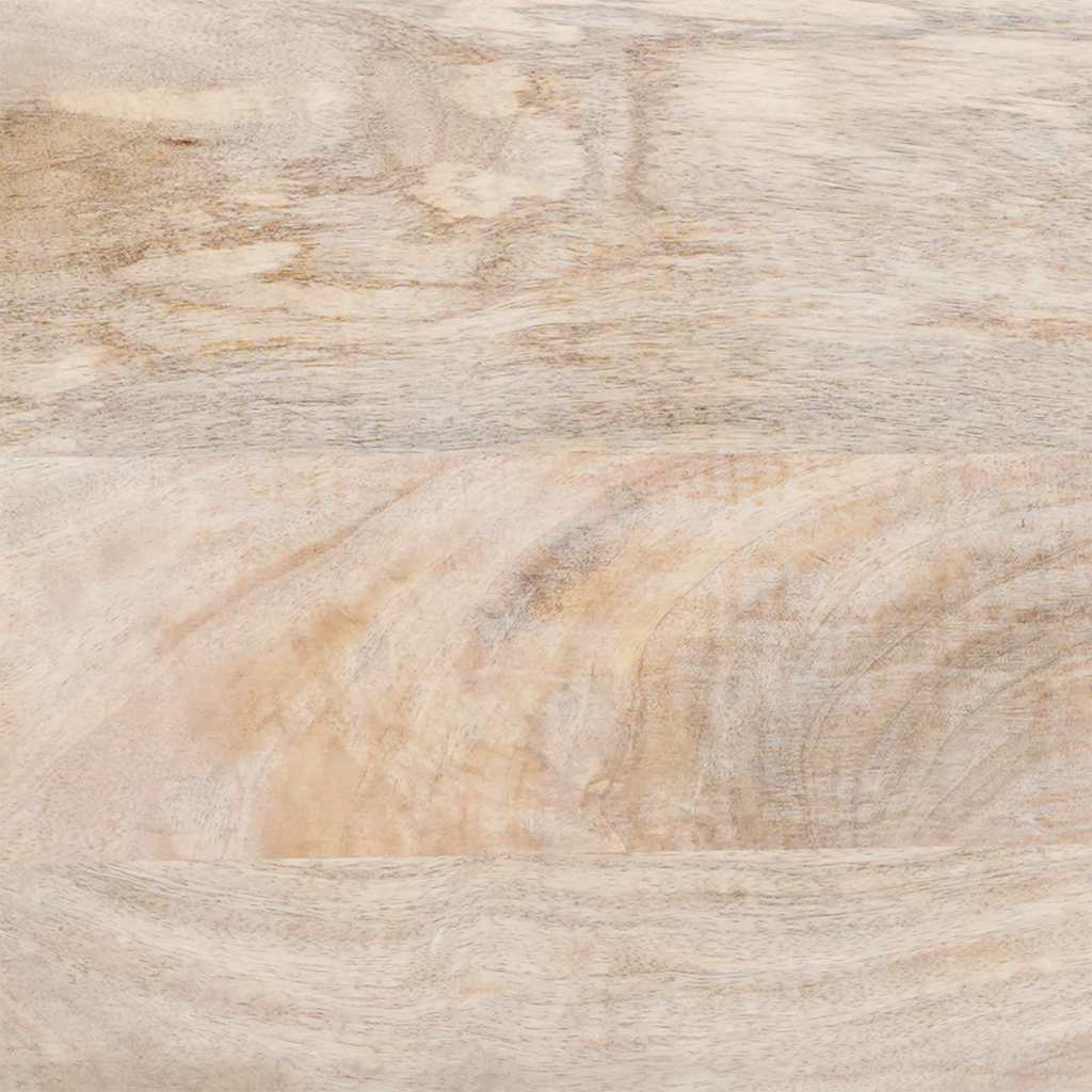 Hochboard mit Regal Weiß 60 x 33 x 100 cm massives Mangoholz