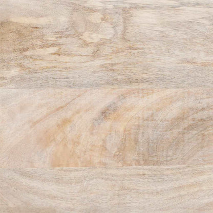 Hochboard mit Regal Weiß 60 x 33 x 100 cm massives Mangoholz