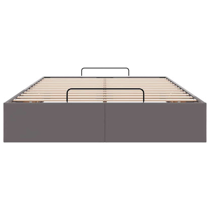 Ottoman-Bett ohne Matratze Grau 120x200 cm Kunstleder