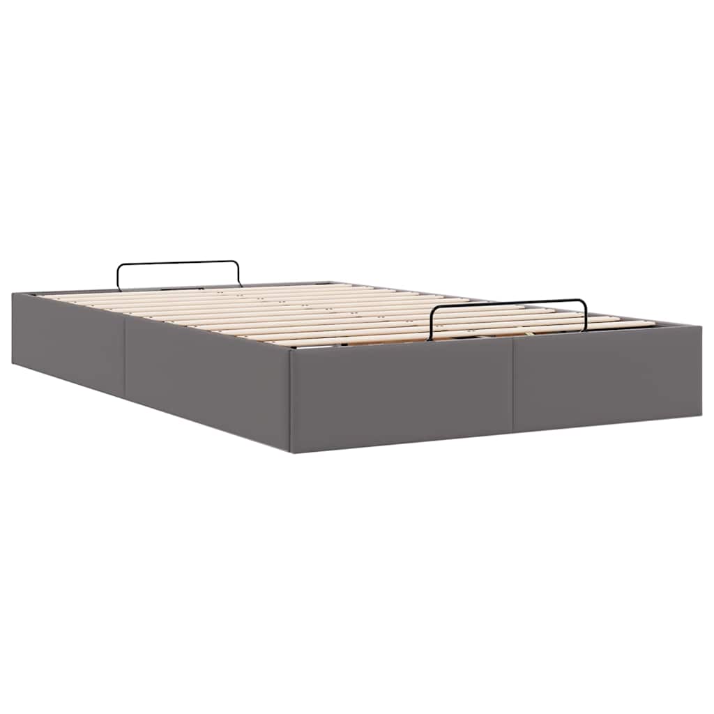 Ottoman-Bett ohne Matratze Grau 120x200 cm Kunstleder