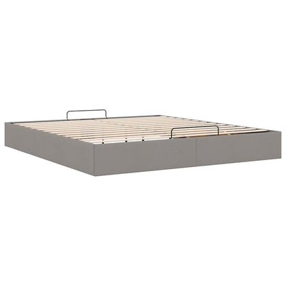Ottoman-Bett ohne Matratze Taupe 180x200 cm Stoff