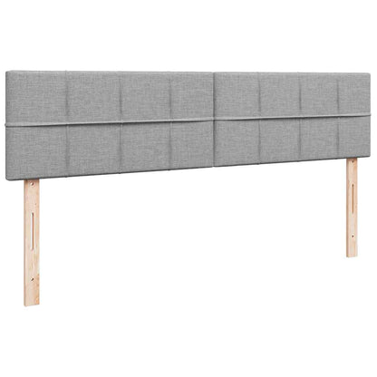 Ottoman-Bett mit Matratze Hellgrau 160x200 cm Stoff
