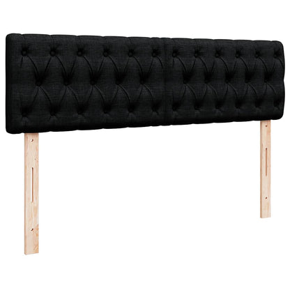 Ottoman-Bett mit Matratze Schwarz 140x190 cm Stoff