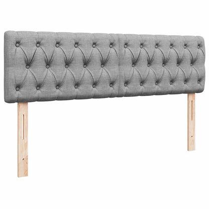 Ottoman-Bett mit Matratze Hellgrau 140x200 cm Stoff