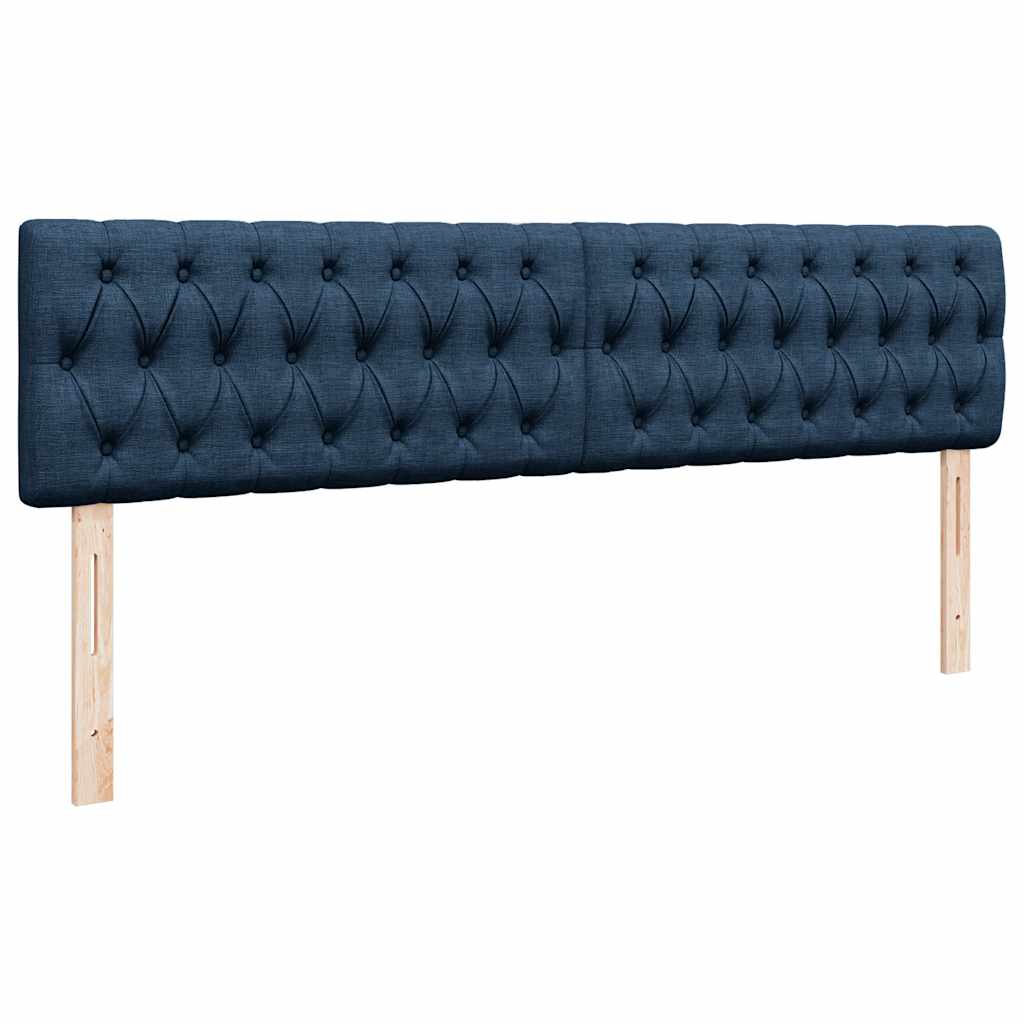 Ottoman-Bett mit Matratze Blau 160x200 cm Stoff