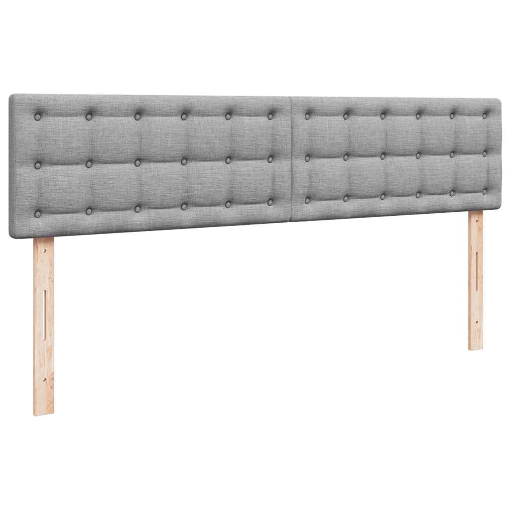Ottoman-Bett mit Matratze Hellgrau 160x200 cm Stoff