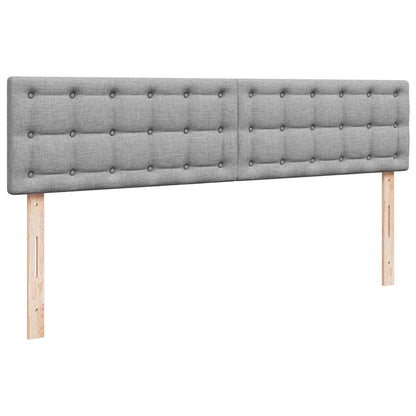 Ottoman-Bett mit Matratze Hellgrau 160x200 cm Stoff