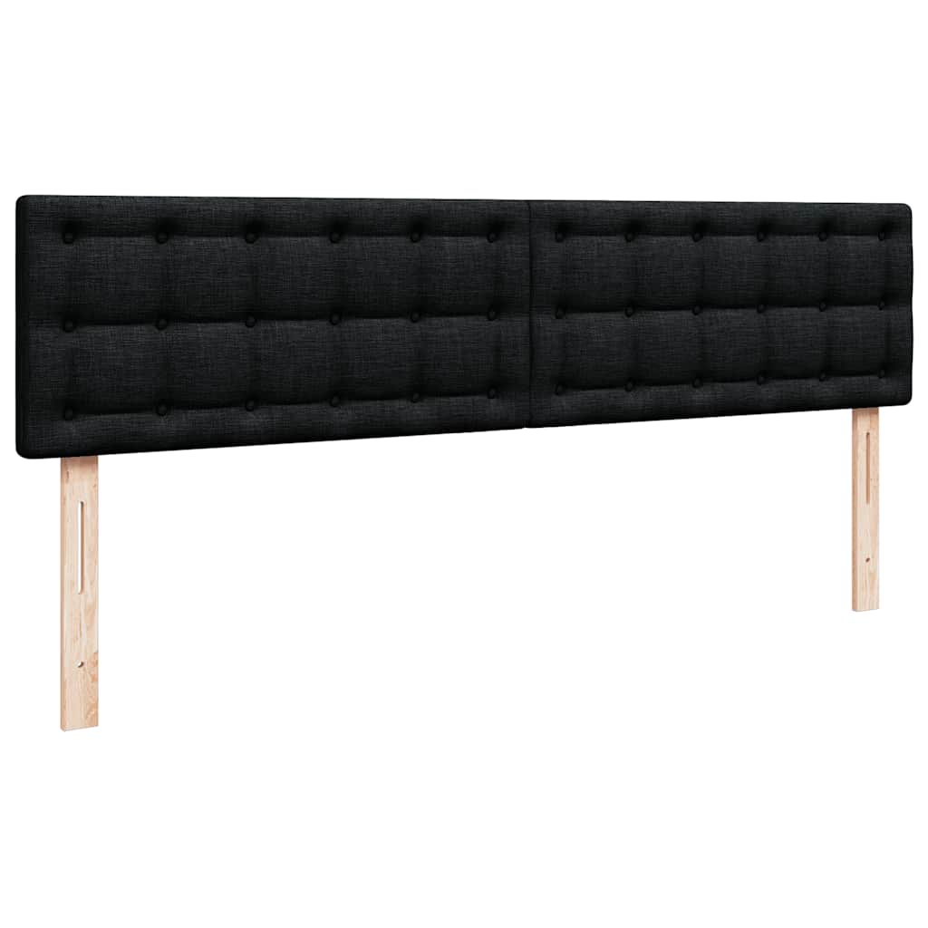 Ottoman-Bett mit Matratze Schwarz 160x200 cm Stoff
