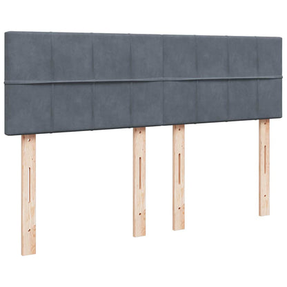 Ottoman-Bett mit Matratze Dunkelgrau 140x190 cm Samt