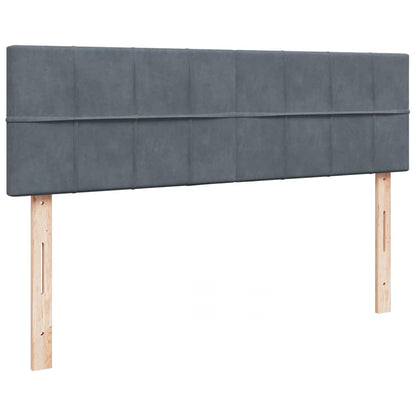 Ottoman-Bett mit Matratze Dunkelgrau 140x200 cm Samt