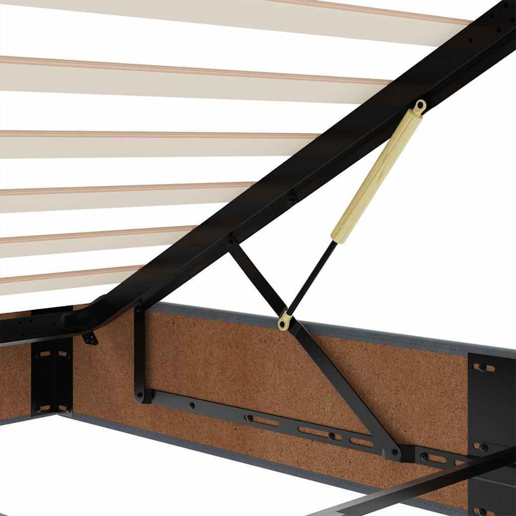 Ottoman-Bett mit Matratze Dunkelgrau 200x200 cm Samt