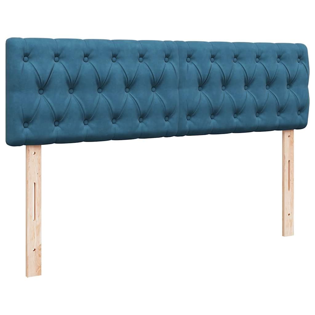 Ottoman-Bett mit Matratze Dunkelblau 140x200 cm Samt