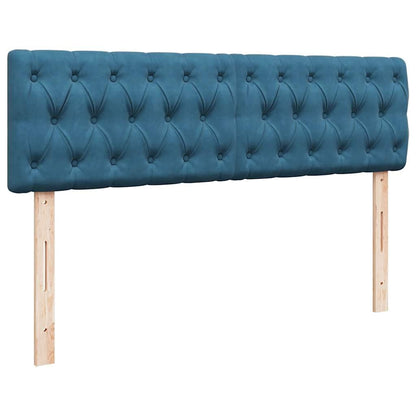Ottoman-Bett mit Matratze Dunkelblau 140x200 cm Samt