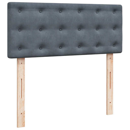 Ottoman-Bett mit Matratze Dunkelgrau 120x190 cm Samt