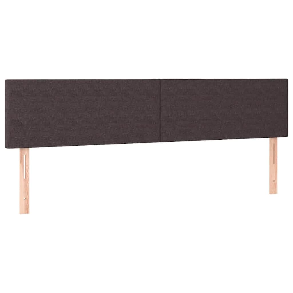 Ottoman-Bett mit Matratzen Dunkelbraun 180x200 cm Stoff