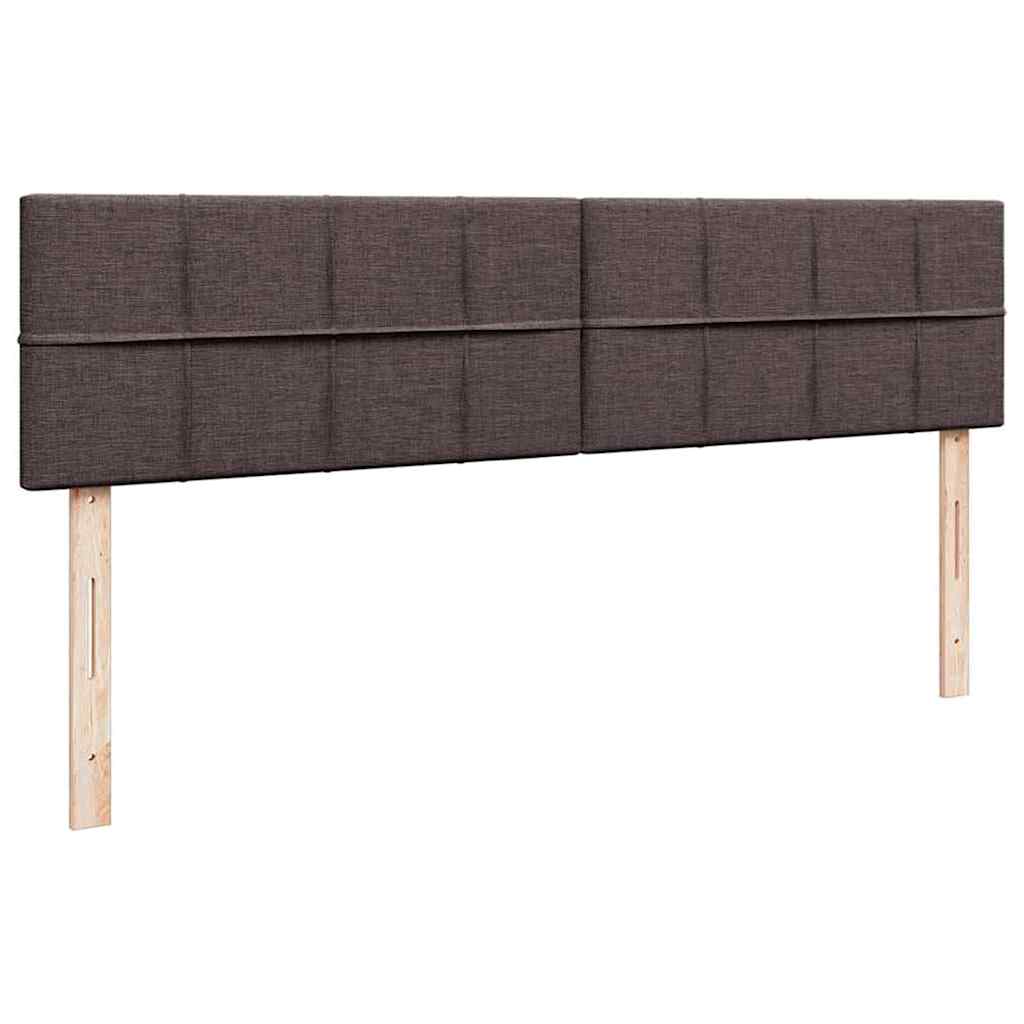 Ottoman-Bett mit Matratzen Dunkelbraun 180x200 cm Stoff