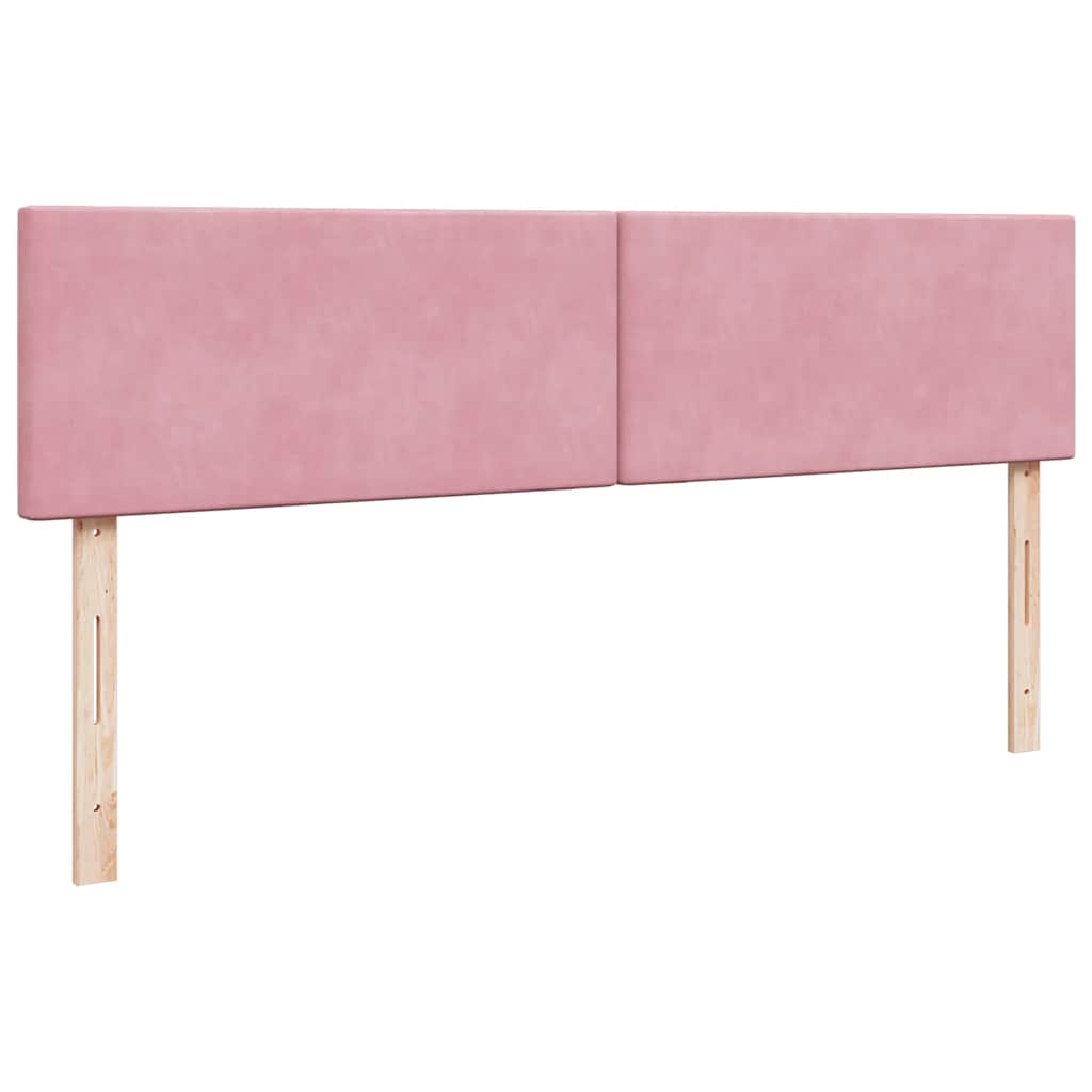 Ottoman-Bett mit Matratzen Rosa 200x200 cm Samt
