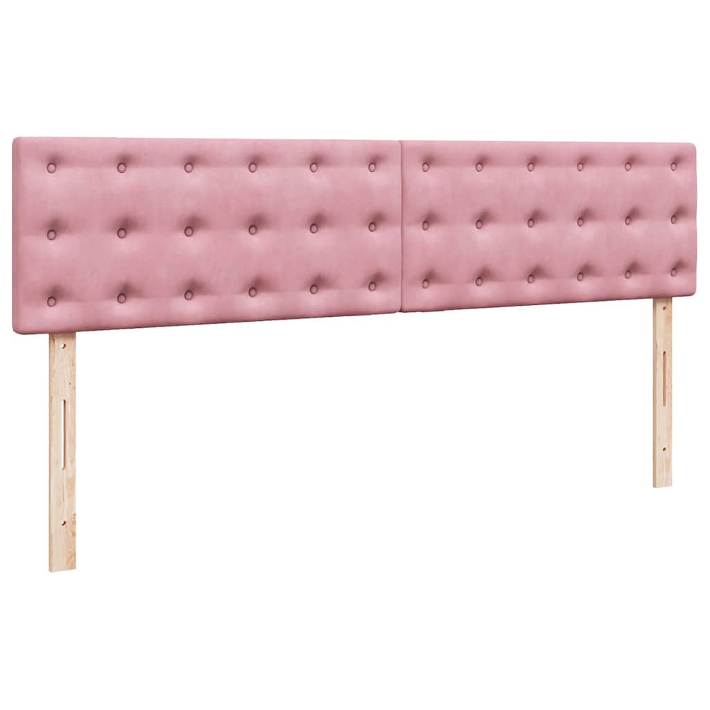 Ottoman-Bett mit Matratzen Rosa 200x200 cm Samt