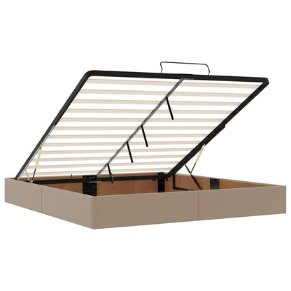 Ottoman-Bett mit Matratzen & LEDs Cappuccino-Braun 160x200cm