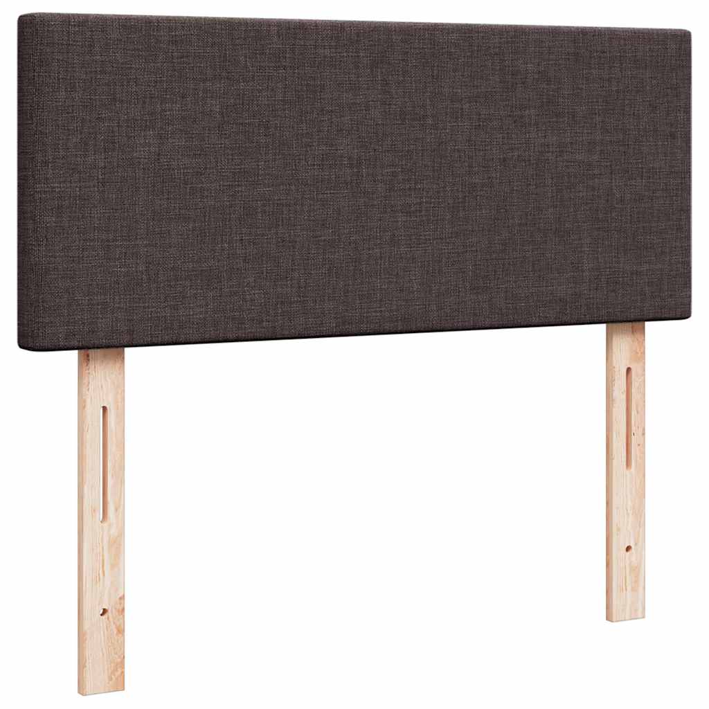 Ottoman-Bett mit Matratze & LEDs Dunkelbraun 120x190 cm Stoff