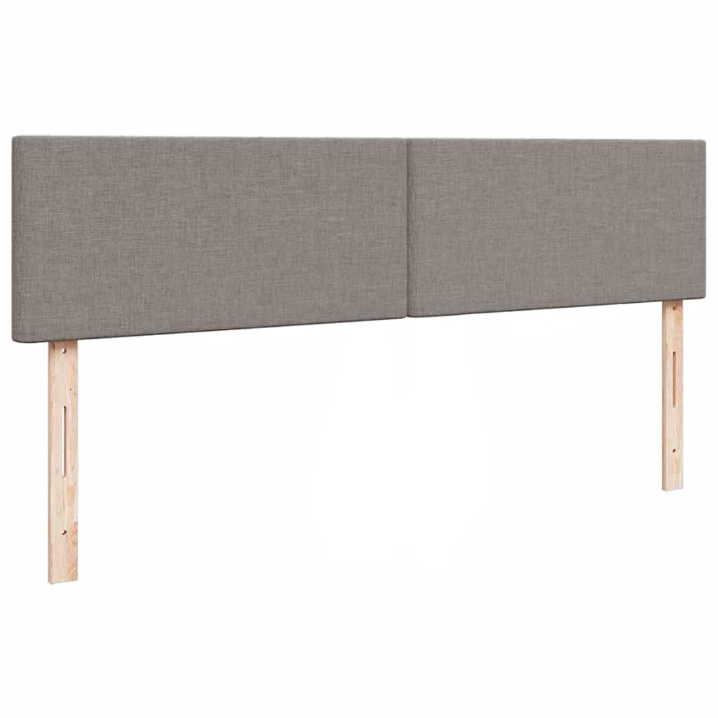 Ottomane Bett mit Matratze & LEDs Taupe 180x200 cm Stoff