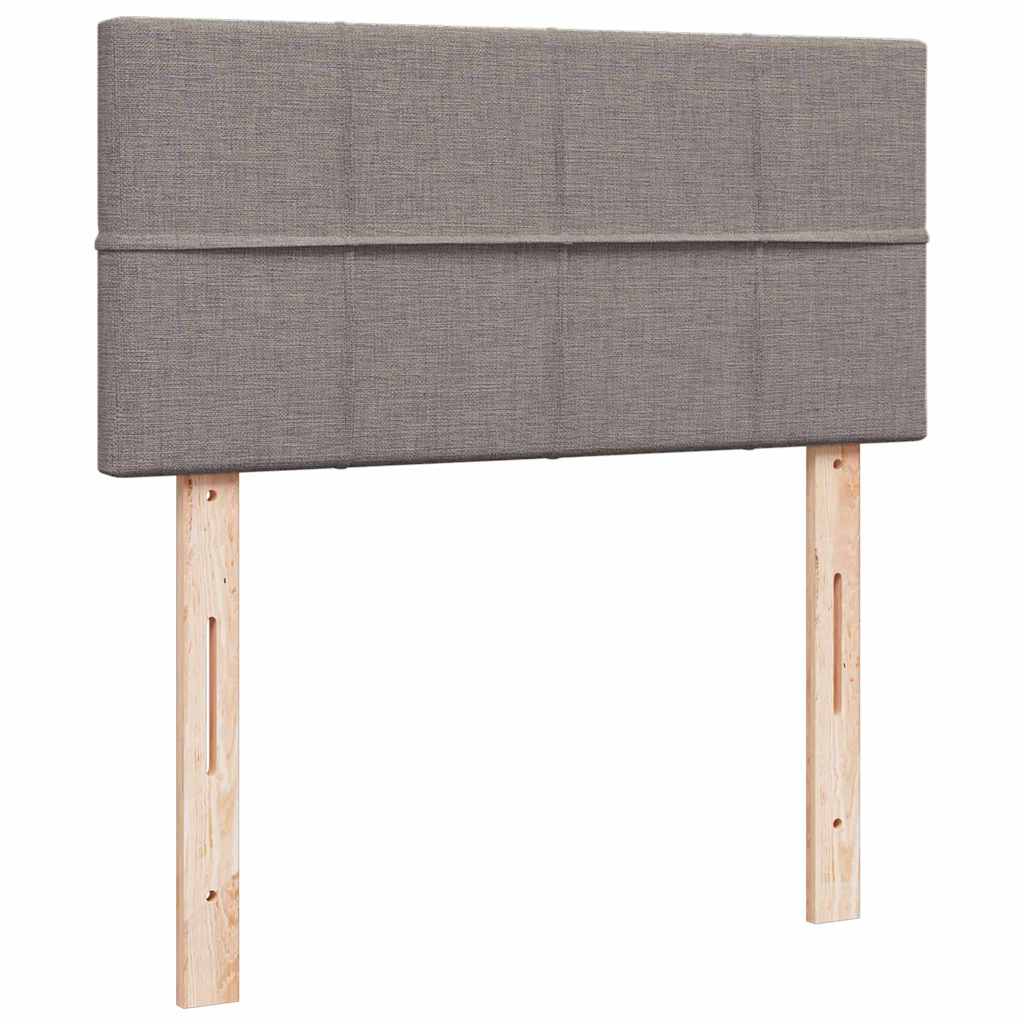 Ottoman-Bett mit Matratze & LEDs Taupe 100x200 cm Stoff