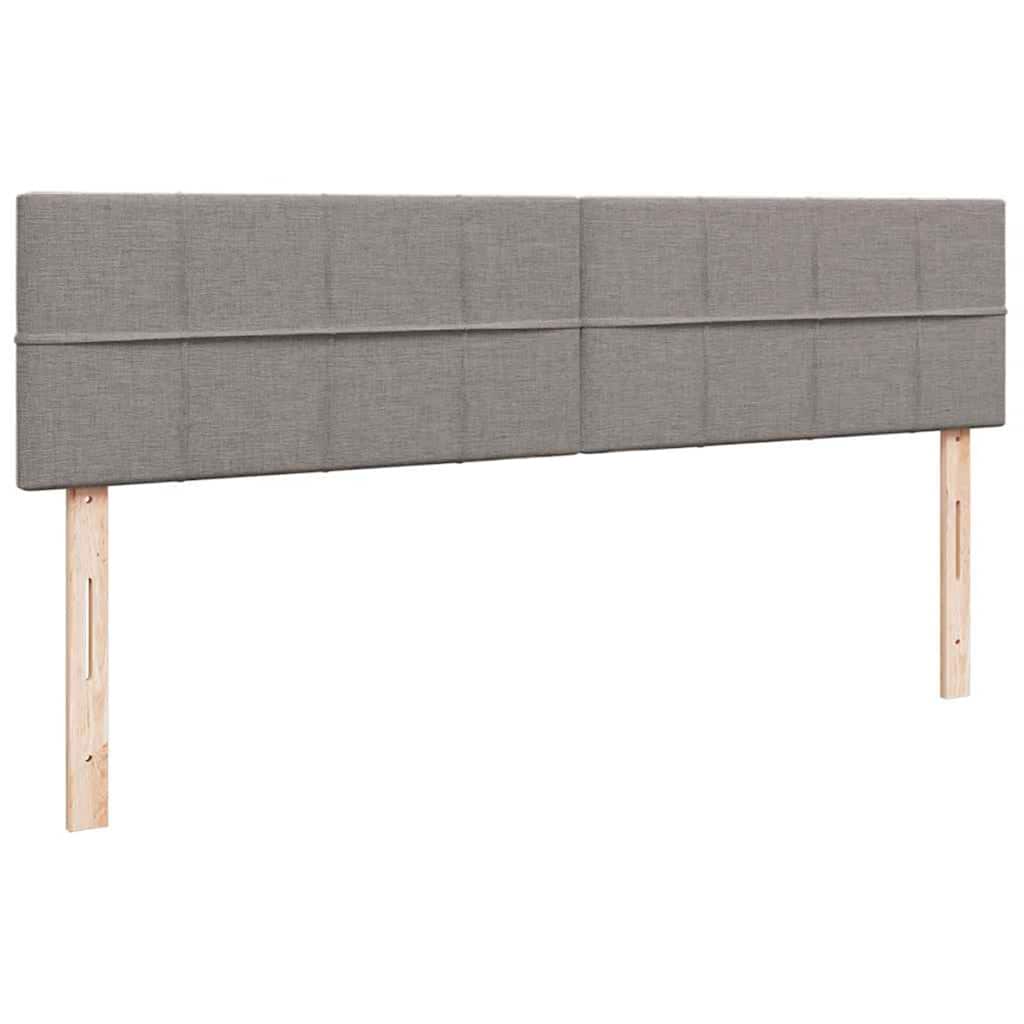 Ottomane Bett mit Matratze & LEDs Taupe 180x200 cm Stoff