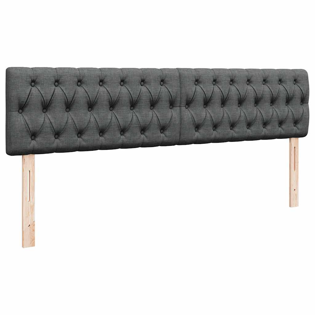 Ottoman-Bett mit Matratze & LEDs Dunkelgrau 160x200 cm Stoff