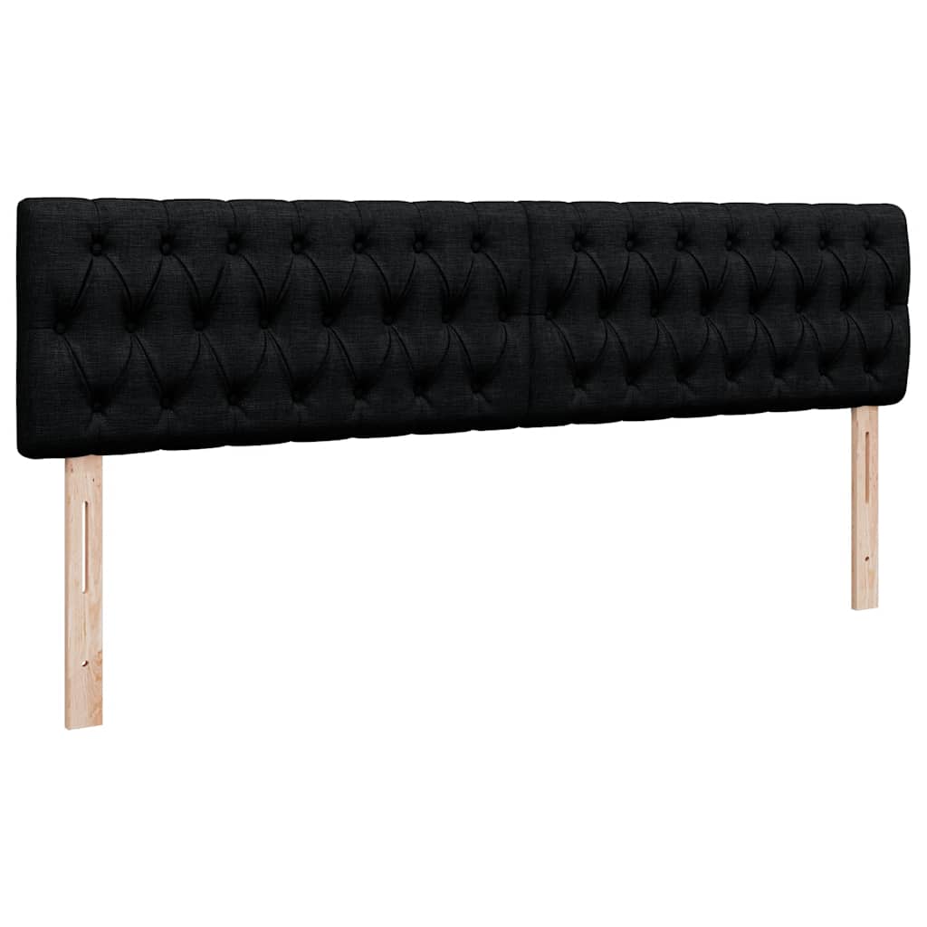 Ottoman-Bett mit Matratze & LEDs Schwarz 160x200 cm Stoff